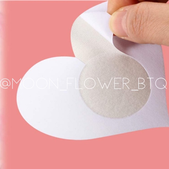 Pink Glitter Heart Breast Petal Pasties - Picture 6 of 8